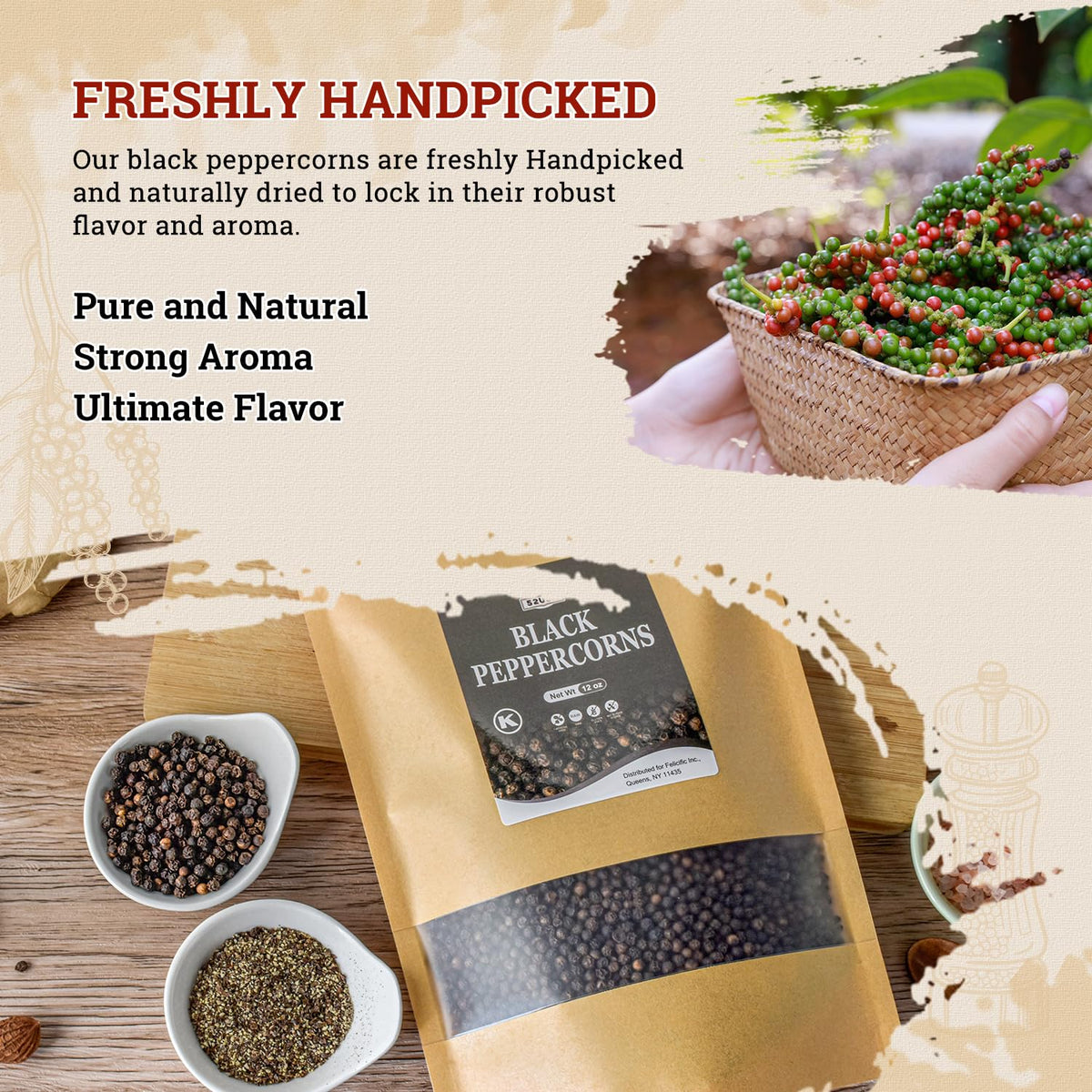 52USA peppercorns in grinder for customizable heat