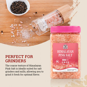 52USA pink salt coarse in a bowl, versatile seasoning for savory meals.