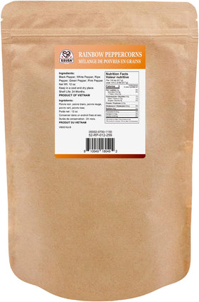 Rainbow peppercorns mix adds colorful heat to dishes.