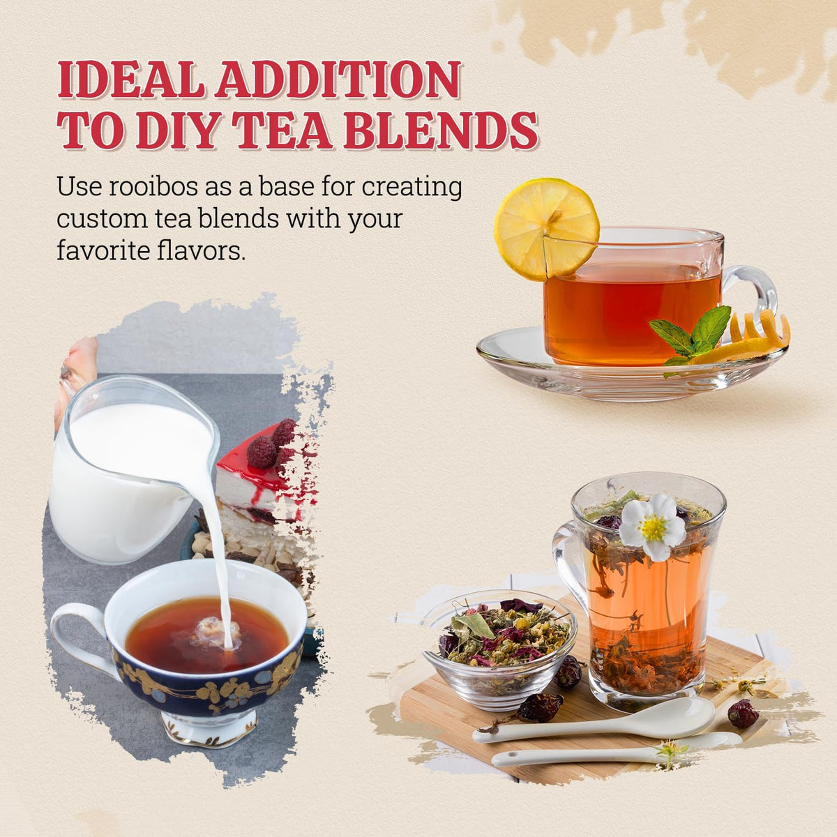 52USA Rooibos tea steeping cup captures a soothing, caffeine-free aroma.