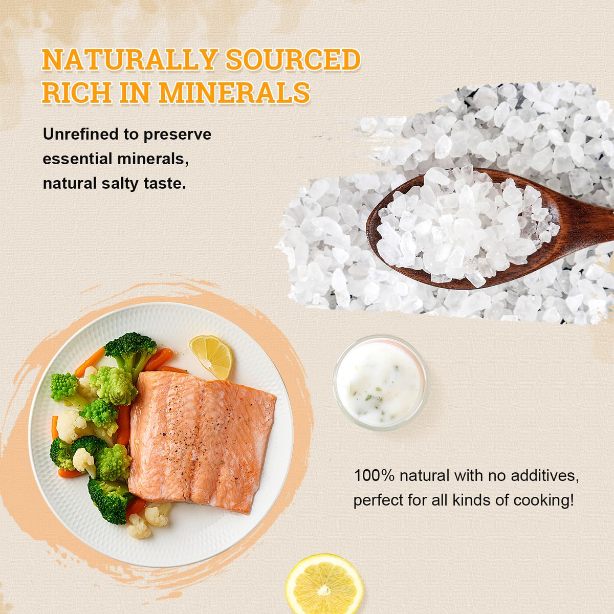52USA Himalayan salt grinder refill maintains fresh sea salt.