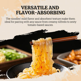 52USA Shirataki Noodles in stir-fry pan: versatile and sauce-friendly.