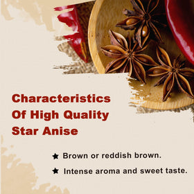 52USA Star Anise baking spice close-up for desserts.