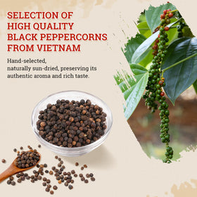 52USA steam-sterilized peppercorns maintain quality without additives.