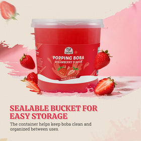 52USA popping boba pearls ideal for yogurt and ice cream toppings.