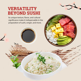 52USA sushi rice gluten-free label indicating dietary suitability