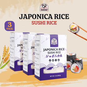 52USA sushi rice japonica grains closeup with glossy texture