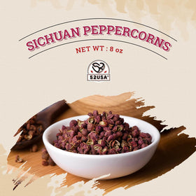 52USA Szechuan peppercorns stir-fry in wok for versatile, flavorful meals.