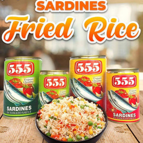 555 sardines in tomato sauce on crackers; flavorful snack idea