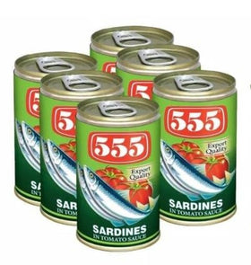 555 sardines in tomato sauce serving bowl; savory aroma ready