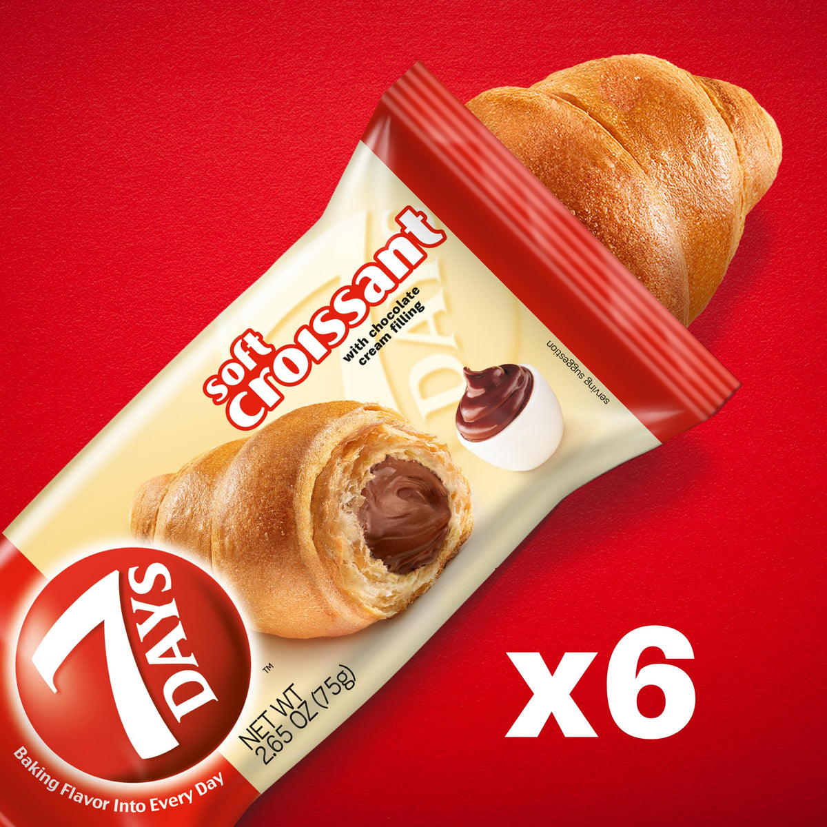 7 Days breakfast pastry next to coffee, perfect for a morning ritual.