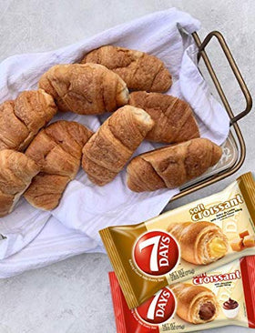 7 Days on-the-go croissant with coffee pairing, ideal snack during commute.
