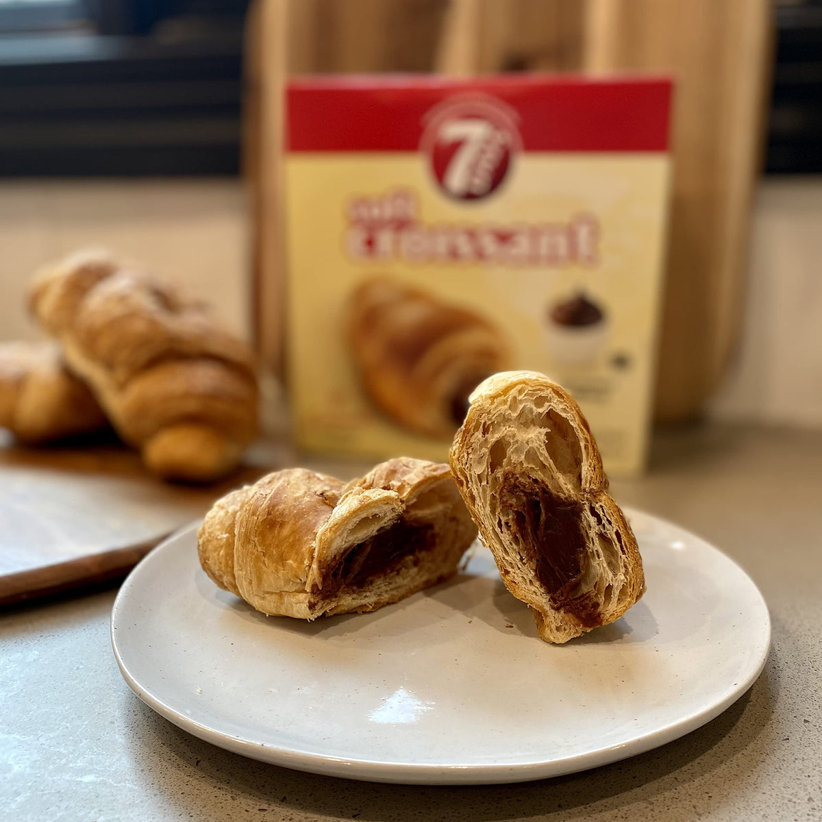 Individually wrapped croissants from 7 Days for on-the-go meals