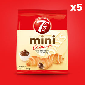 7 Days snack pouch with chocolate croissant, individually wrapped for mess-free lunchboxes.