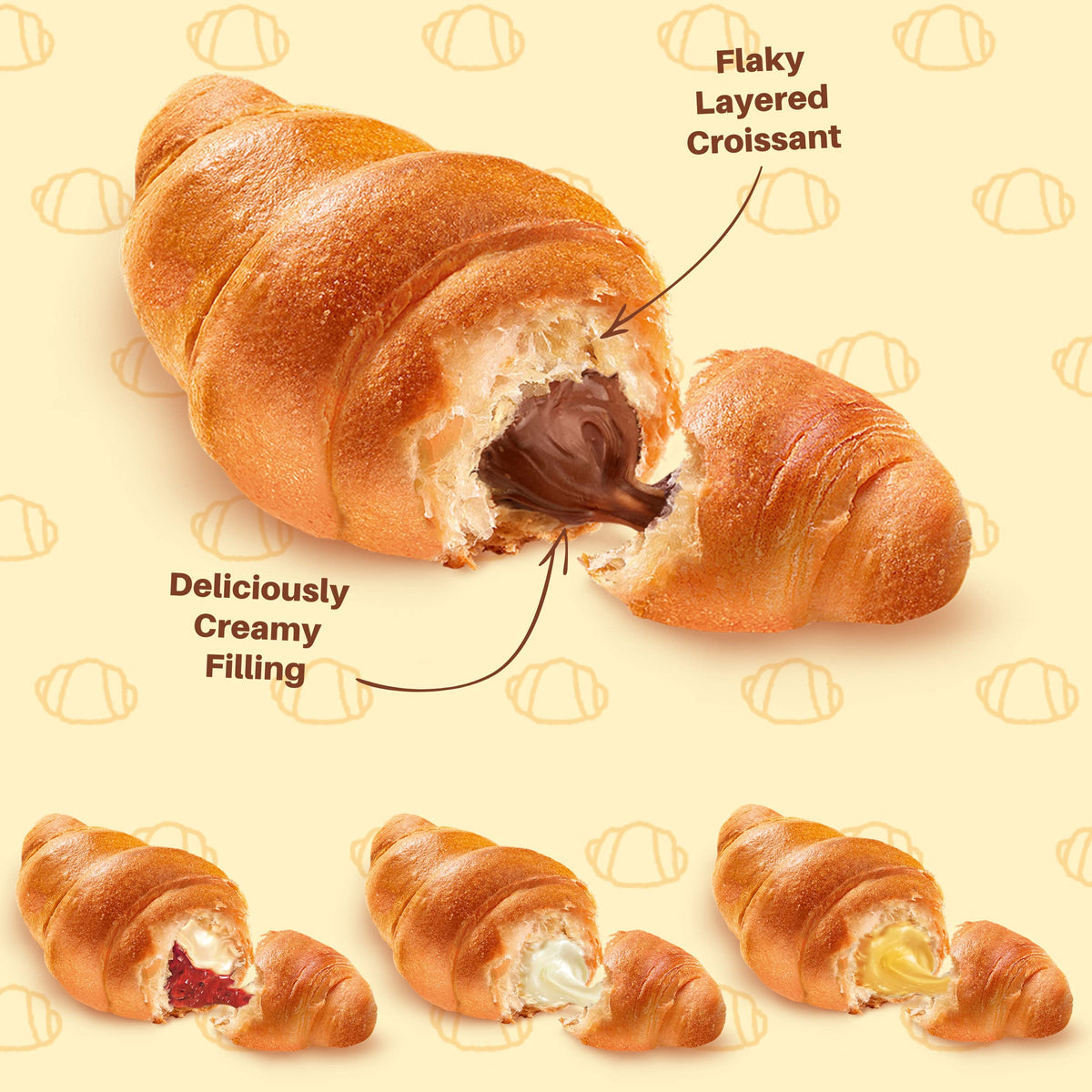 7 Days Soft Croissant Variety Pack caramel – rich, on-the-go bite.