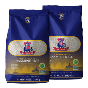 817 Elephant Jasmine Rice packaging with certification signals premium quality