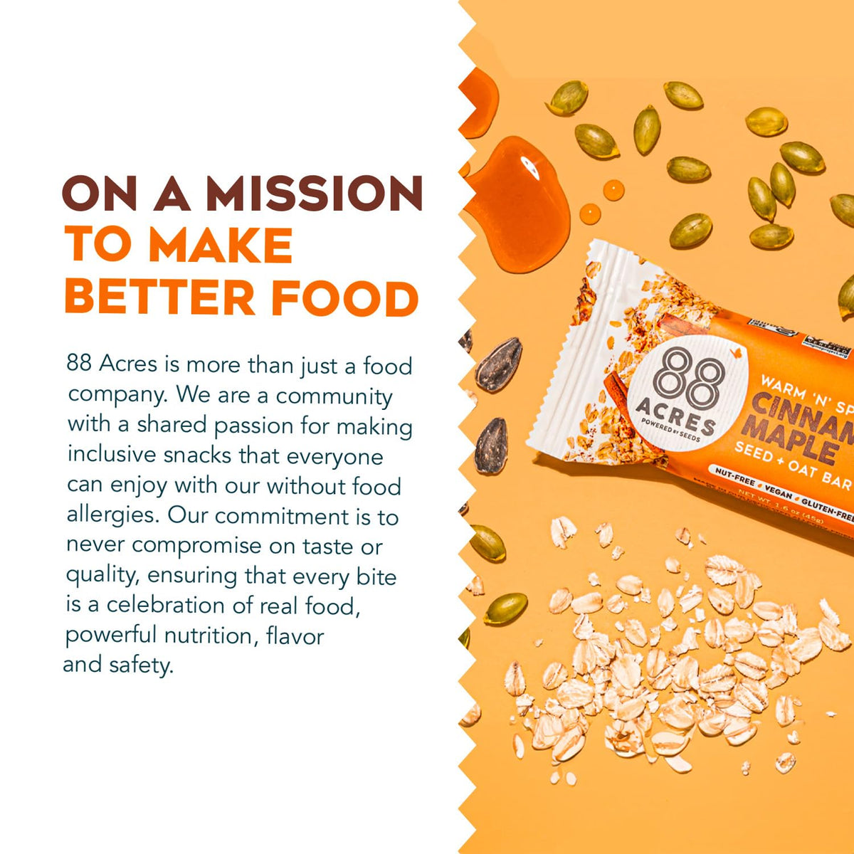 88 Acres Cinnamon Maple bars in a backpack for school-safe snacking.
