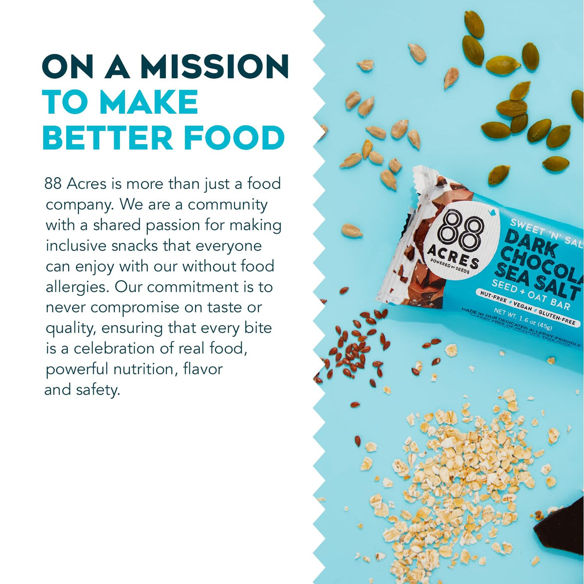 88 Acres Granola Bar individually wrapped for convenient school or work snacks.