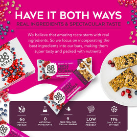 88 Acres Granola Bar Triple Berry Crumble in pack for lunchboxes