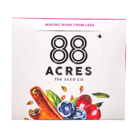 Close-up of oats, seeds, and berries in 88 Acres Triple Berry Crumble bar