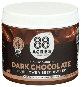88 Acres Sunflower Seed Butter Chocolate Jar showing rich texture ideal for spreading