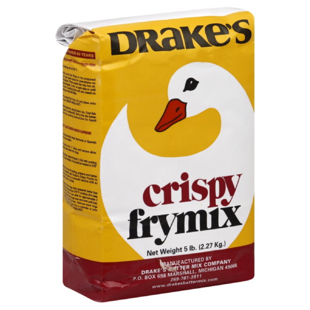 Drakes Batter Mix 5-lb pack for crispy fried favorites like fish and chicken