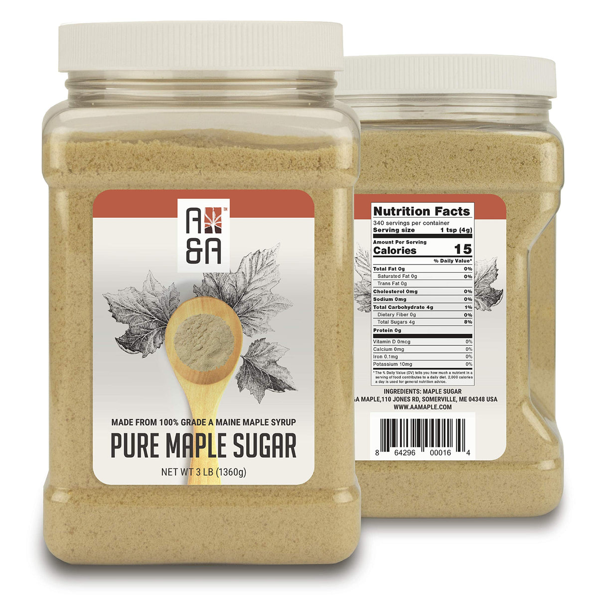 Dessert glaze or finishing touch using A&A Maple Sugar.