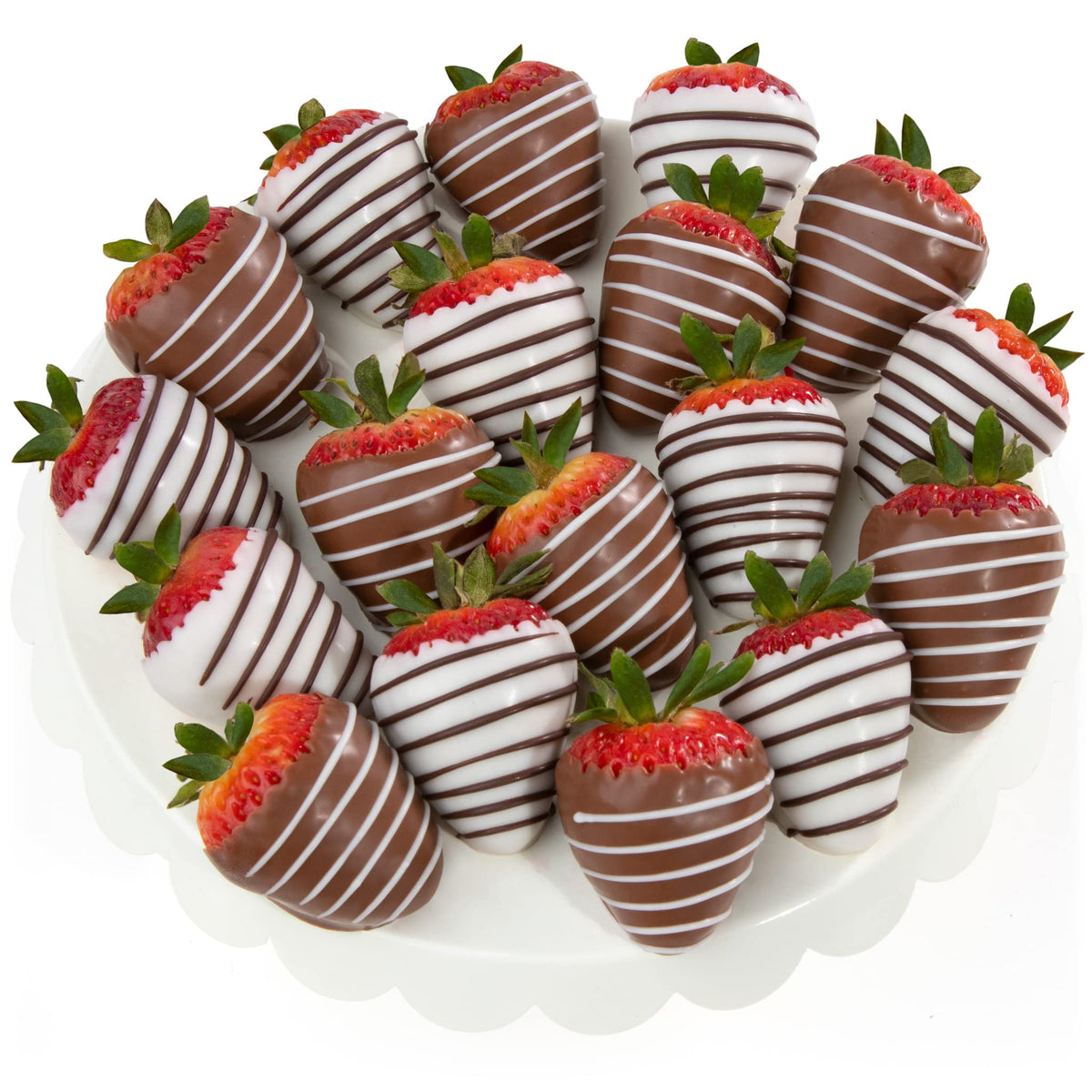 A Gift Inside Berry Bites on a plate showcases premium chocolate coating for easy sharing.