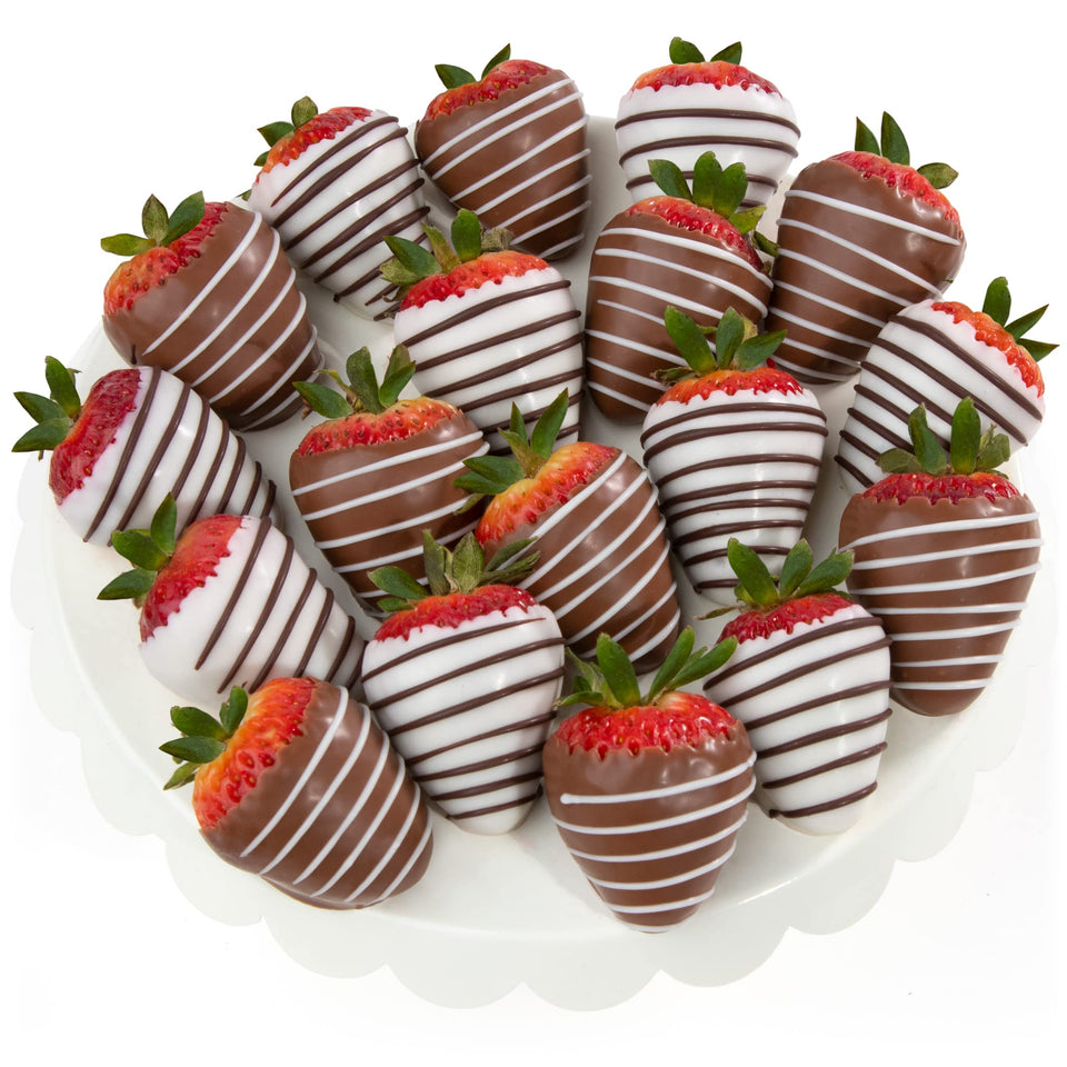 A Gift Inside Berry Bites on a plate showcases premium chocolate coating for easy sharing.