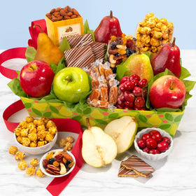 A Gift Inside cherry berry trail mix and roasted almonds, healthy snack option for gatherings.