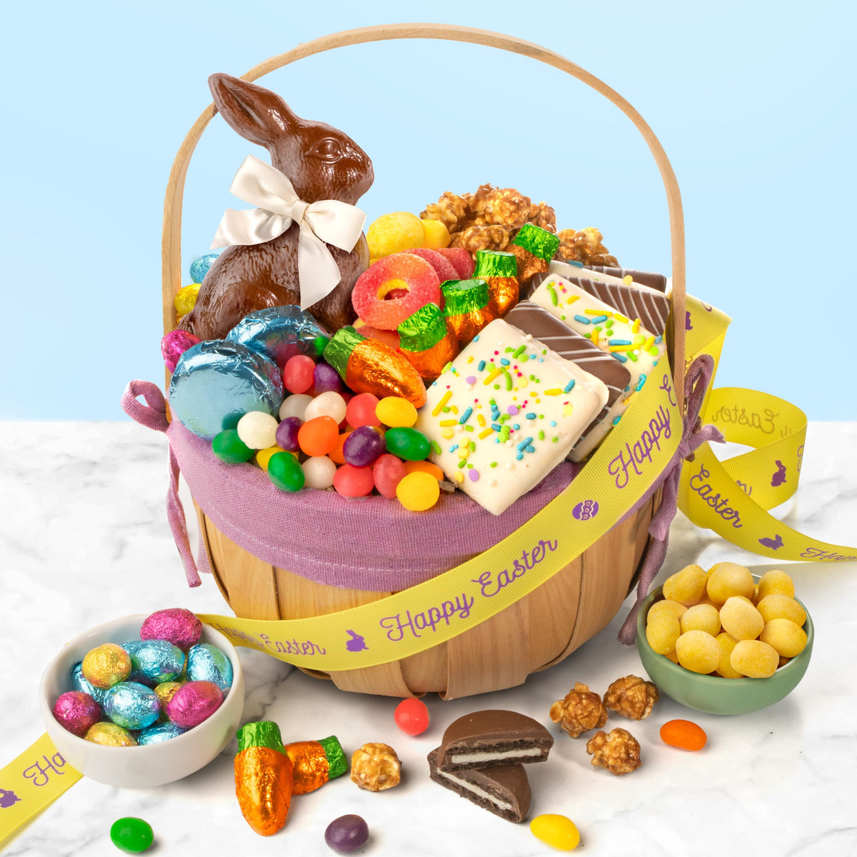 A Gift Inside Easter basket foiled cookies for a crisp, indulgent bite.