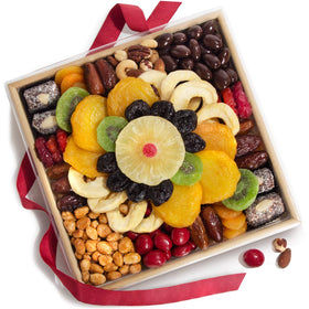 A Gift Inside festive dried fruit and nuts gift tray, ideal for holiday gifting