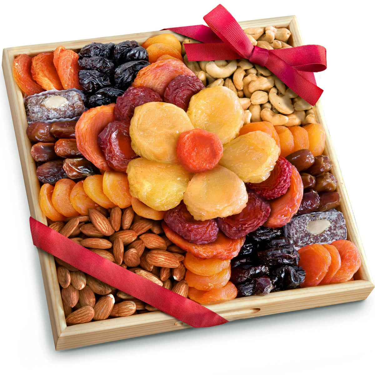 A Gift Inside Flora dried fruit tray front view, ideal for elegant gifting