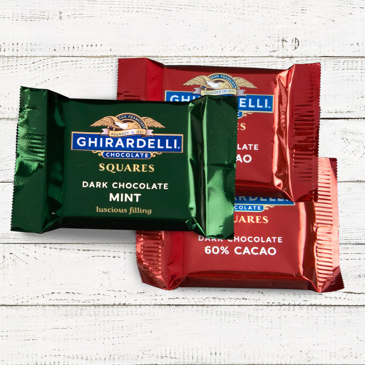 A Gift Inside Ghirardelli squares offer familiar indulgence in a classy gift.