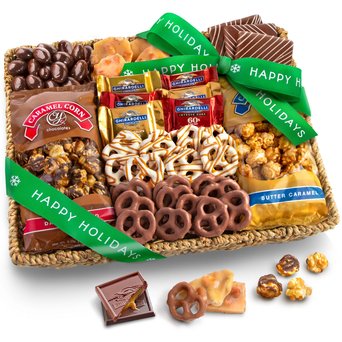 A Gift Inside chocolates in the Happy Holidays basket, perfect for gifting and sharing.
