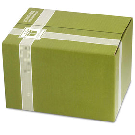 A Gift Inside Harvest Gold wicker basket enhances gift appeal.