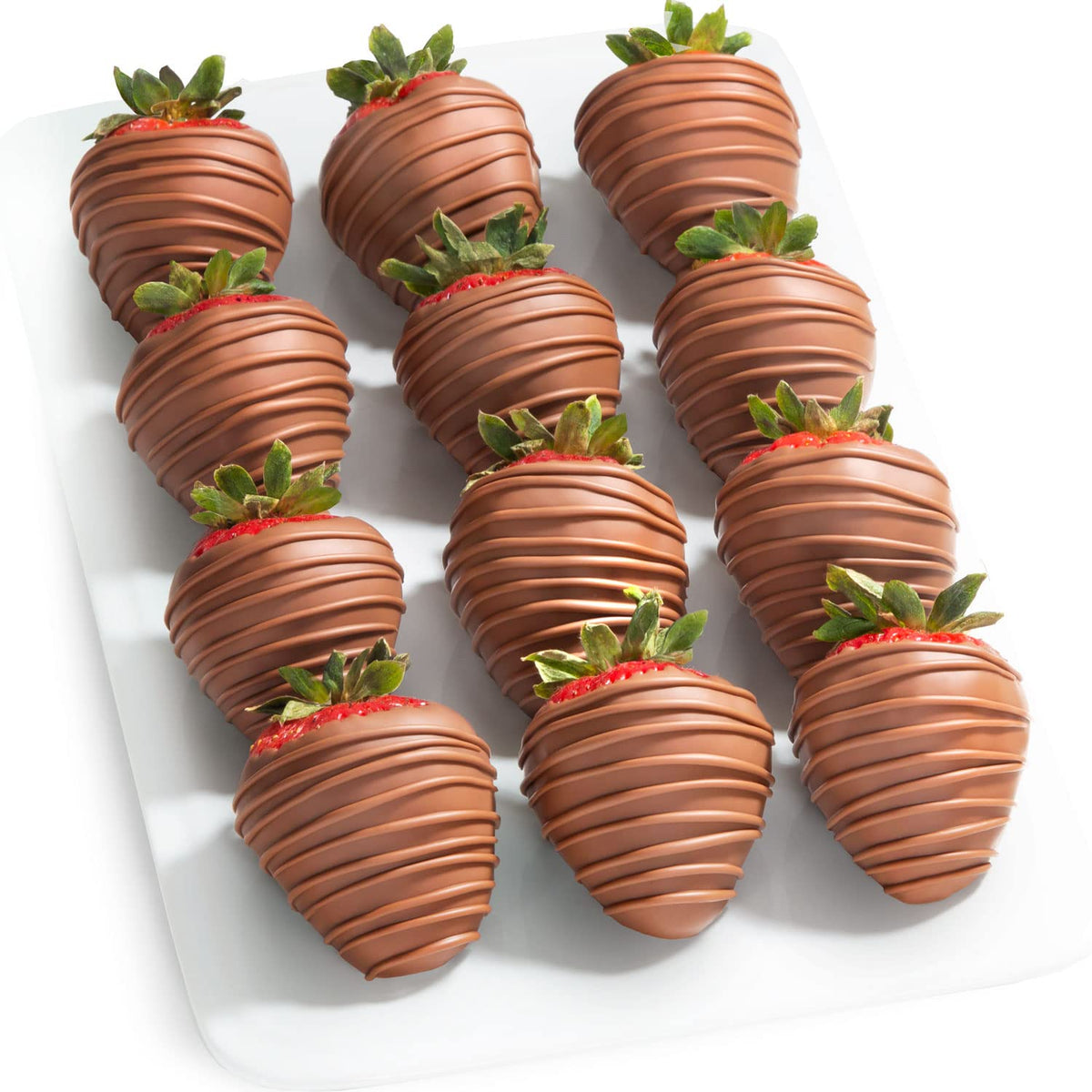A Gift Inside Milk Madness strawberries packaging highlights premium gift presentation and freshness.
