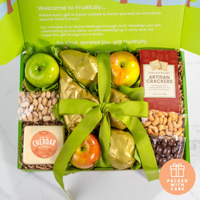 A Gift Inside pistachios in a drawstring bag offer snackable richness.