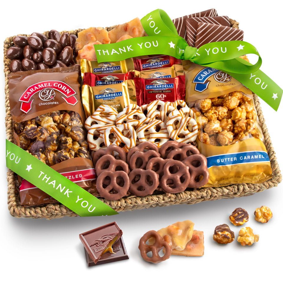 A Gift Inside thank you basket in seagrass, perfect for expressing appreciation.