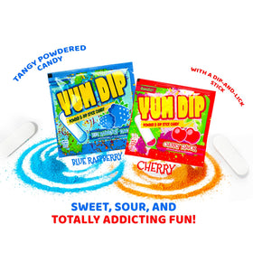 A Great Surprise bright wrappers add color to candy tables.