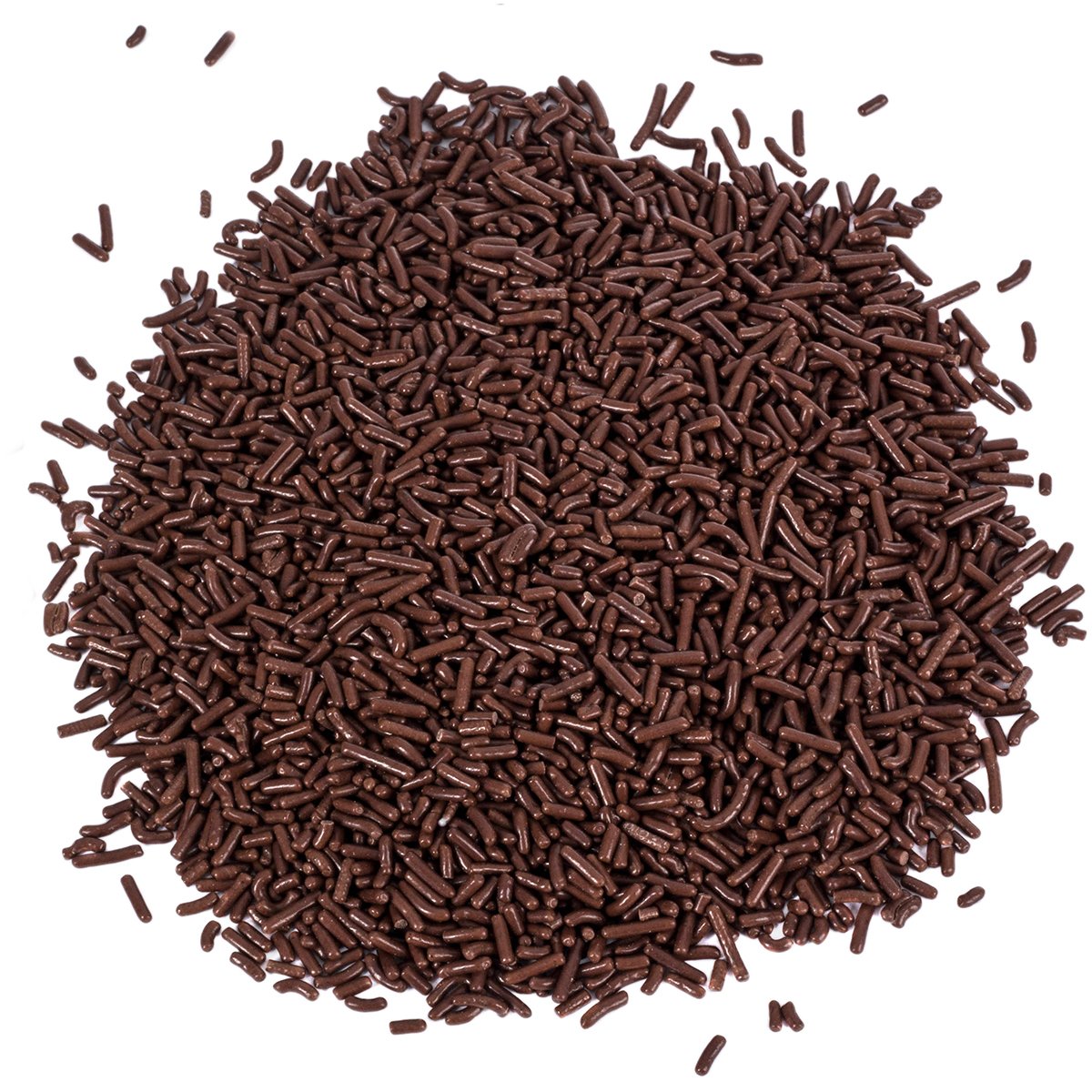 A Great Surprise sprinkles on ice cream topping close-up showing rich chocolate detail.