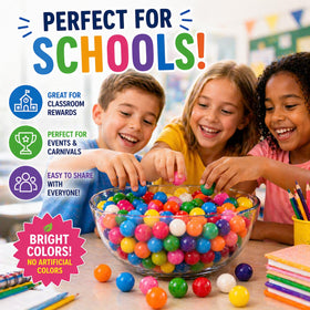 A Great Surprise gumballs with a crisp shell and chewy center, crowd-pleasing.