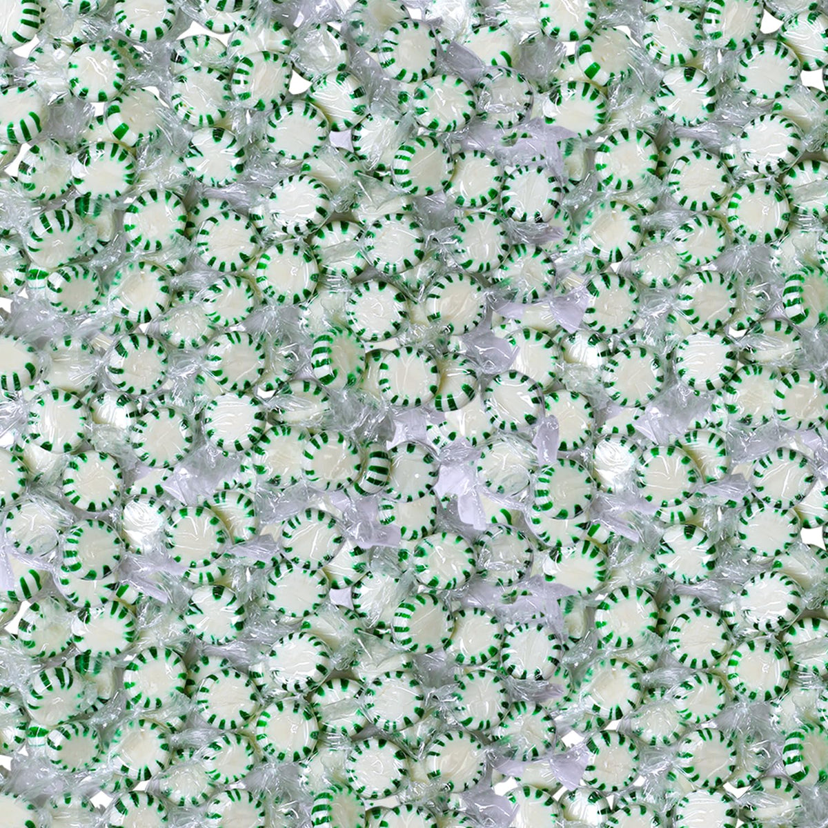 A Great Surprise green white swirl design adds festive display appeal