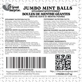 A Great Surprise Jumbo Mint Balls in a bowl ideal for office or party snacking