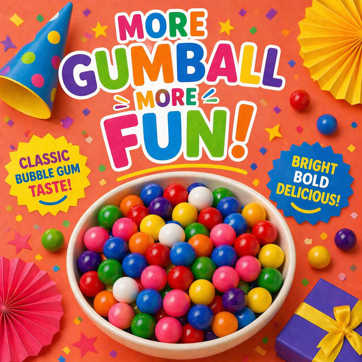 A Great Surprise gumballs with no artificial dyes, naturally colored.