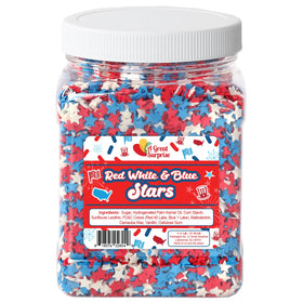 A Great Surprise patriotic sprinkles bulk packaging for events and parties