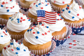 A Great Surprise patriotic sprinkles theme decor for party styling