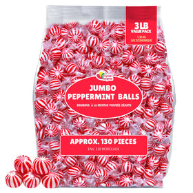 A Great Surprise peppermint candy balls bulk on display for events