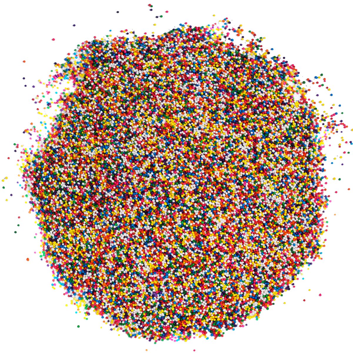 A Great Surprise rainbow nonpareils for cake decorating and colorful texture