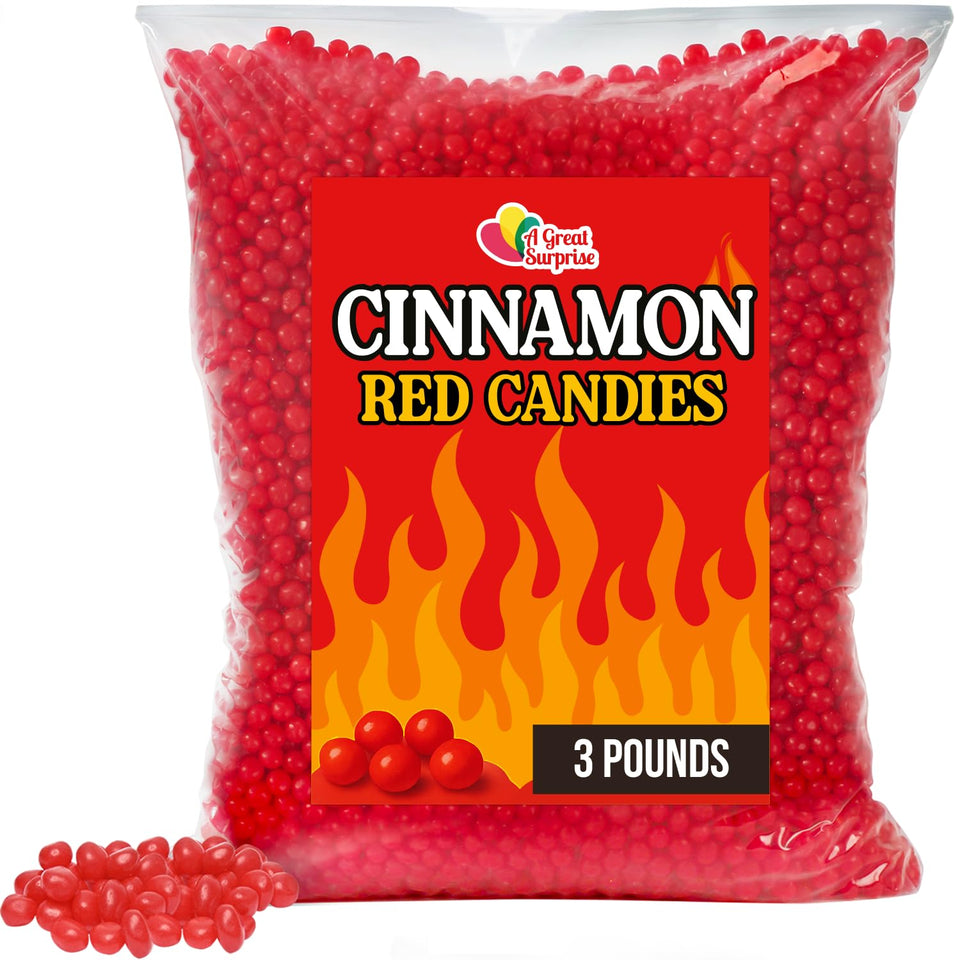 A Great Surprise Red Cinnamon Imperials bulk pack for snacking and baking